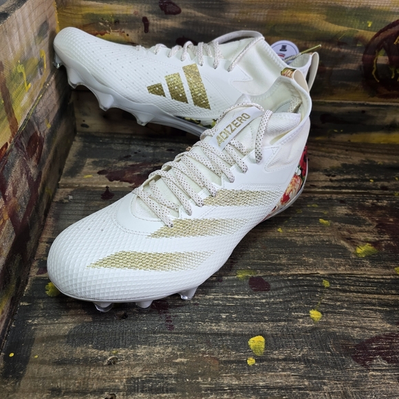 Adidas‎ Adizero Chaos Speed Coronation Gold Metallic Cleats IG5907 Men 13 New - Picture 1 of 8